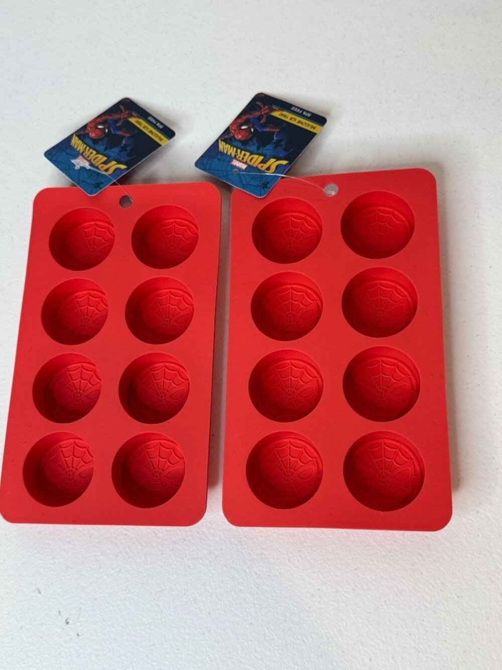 Marvel Spider-Man Silicone Ice Trays 2 Pack Red 16 Cavities